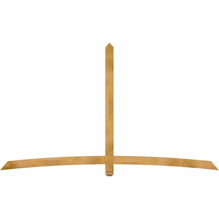 Ekena Millwork Bellingham Rough Sawn Timber Gable Bracket, Western Red Cedar, 108"W x 63"H x 2"D x 4"F, 14/12 Pitch GBW108X63X0204BEL00RWR